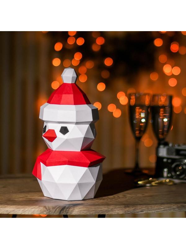 Набор для создания полигональной фигуры «Снеговик», 32.5 х 44 см