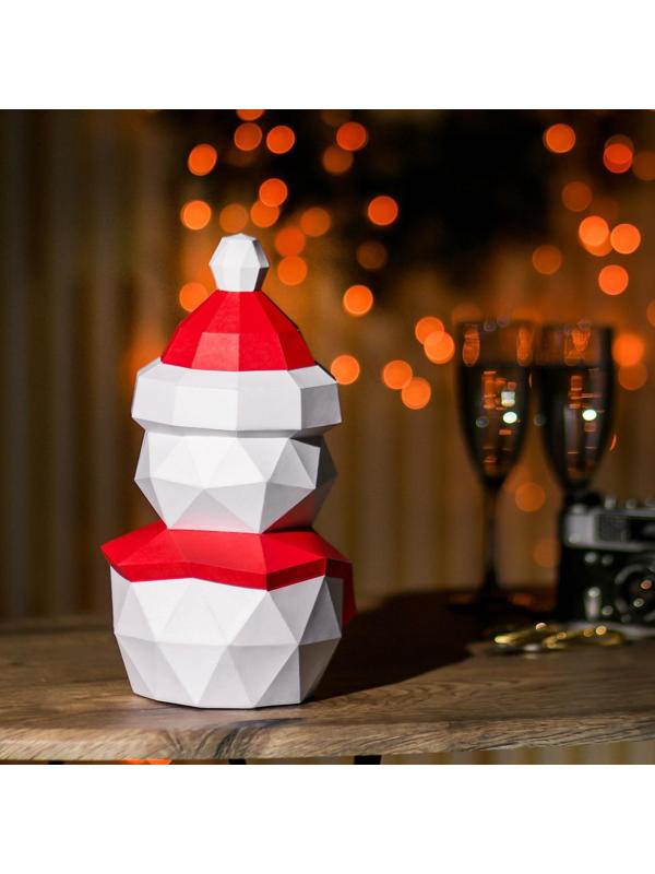 Набор для создания полигональной фигуры «Снеговик», 32.5 х 44 см