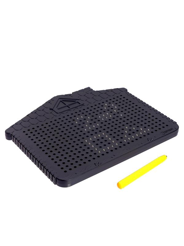 Планшет обучающий «Магнитное рисование», новогодний, цвет чёрный, 375 отверстий