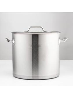 Котёл, 30 л, d=35 см, h=32 см, металлическая крышка, тройное дно, индукция, нержавеющая сталь