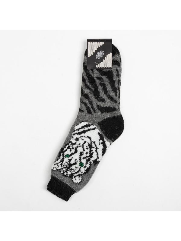 Носки мужские шерстяные «Тигр», цвет серый, размер 29