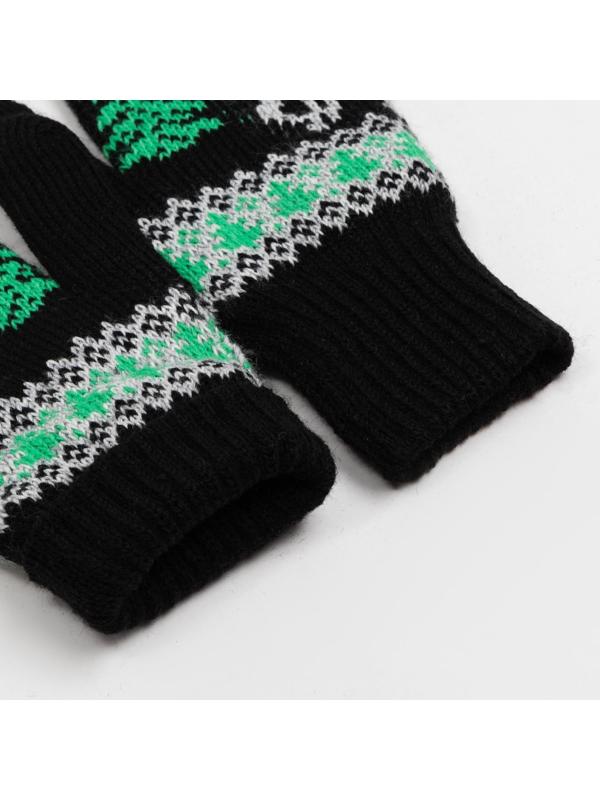 Варежки женские, цвет чёрный, размер 18