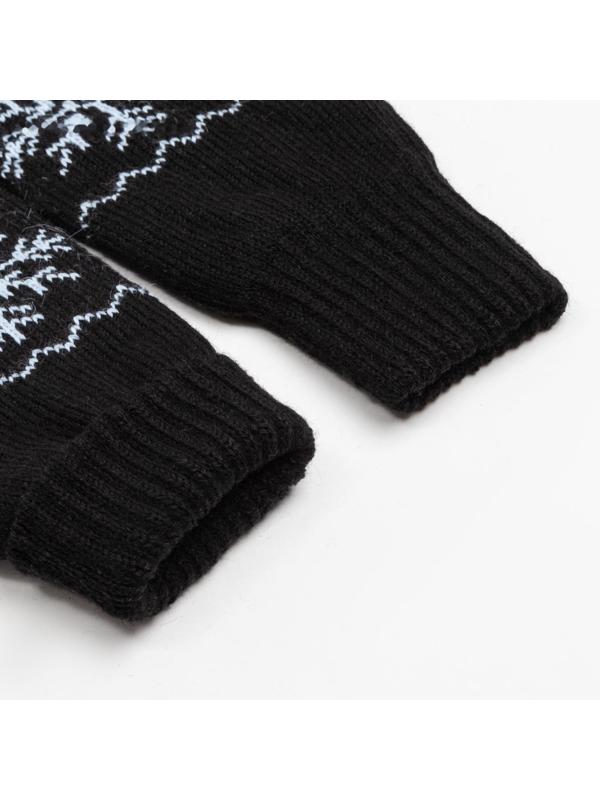 Варежки женские, цвет чёрный, размер 18