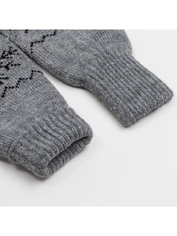 Варежки женские, цвет серый, размер 18