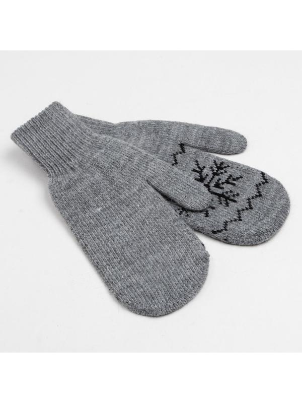 Варежки женские, цвет серый, размер 18