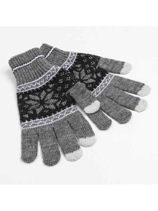 Перчатки женские , цвет серый, размер 18