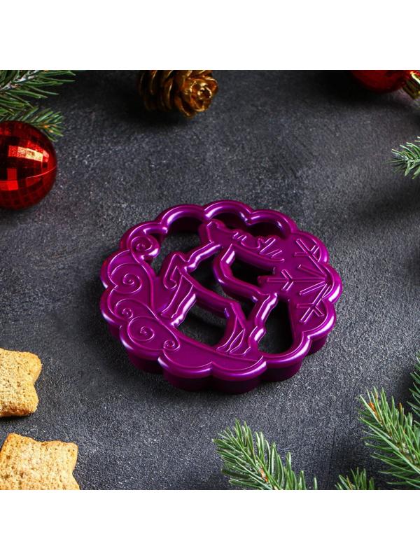 Форма для резных пряников «Северный олень», цвет фиолетовый