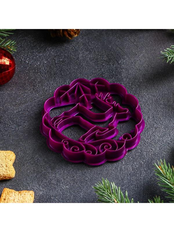 Форма для резных пряников «Северный олень», цвет фиолетовый