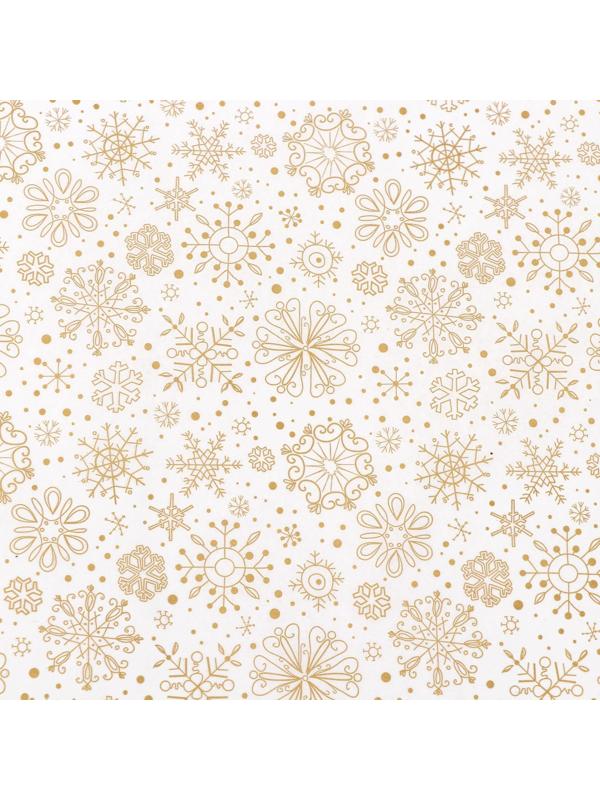 Бумага силиконизированная «Снежинки», золотые, для выпечки, 0,38 х 5 м