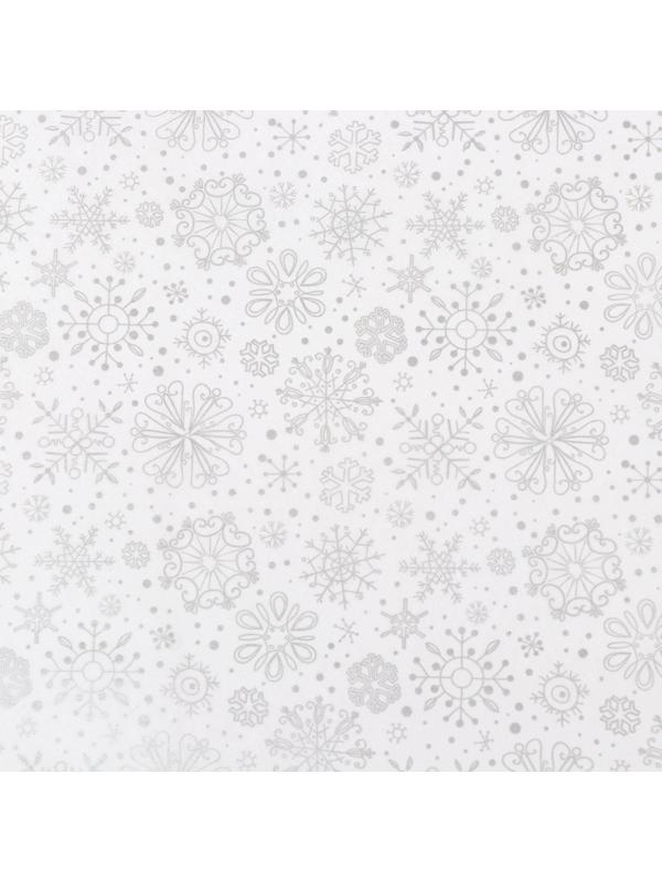 Бумага силиконизированная «Снежинки», серебряные, для выпечки, 0,38 х 5 м
