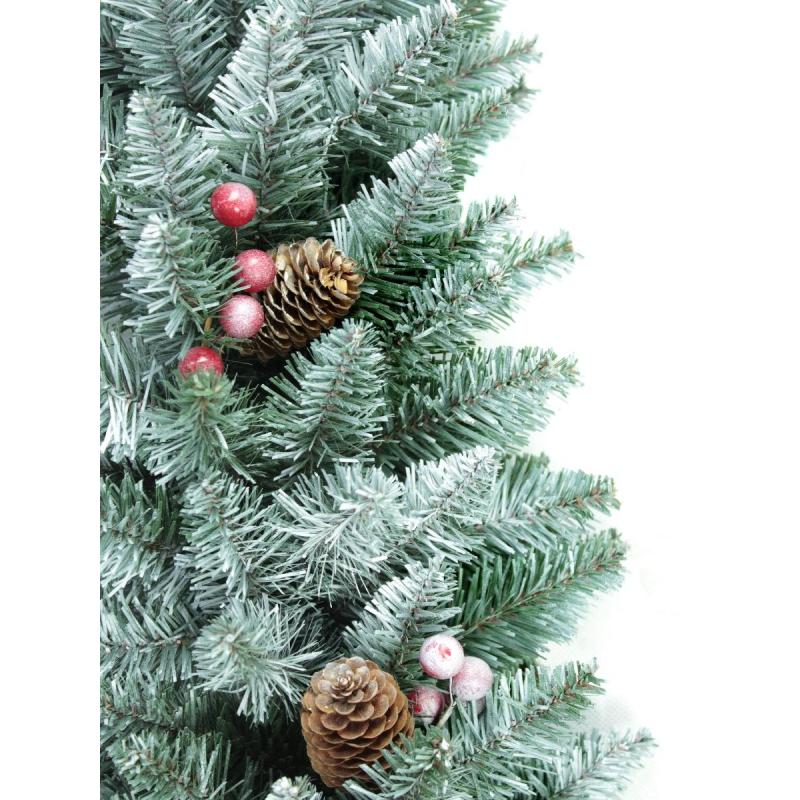 Гирлянда еловая c декором заснеженная 1,8 м. (1) GR-1