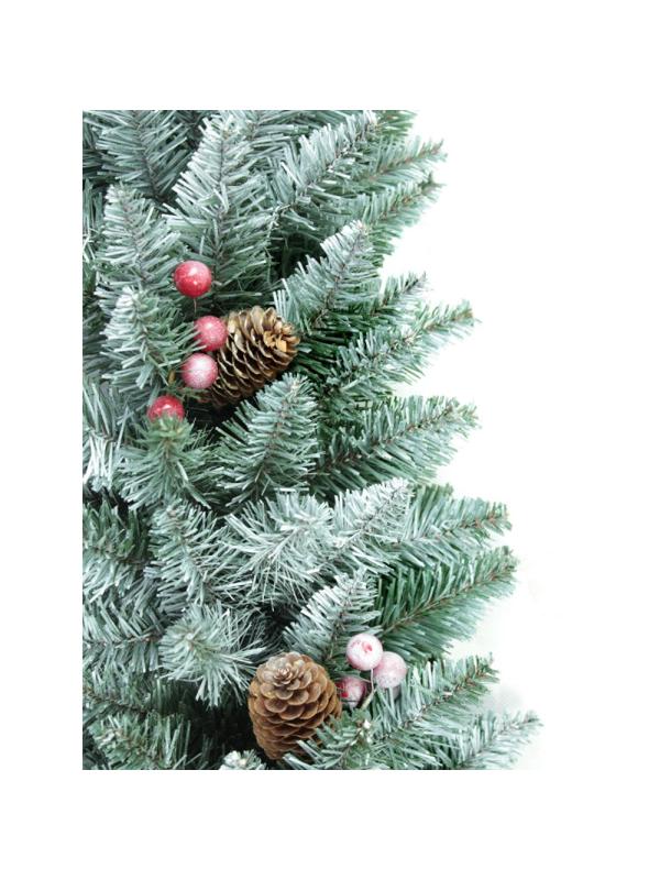 Гирлянда еловая c декором заснеженная 1,8 м. (1) GR-1