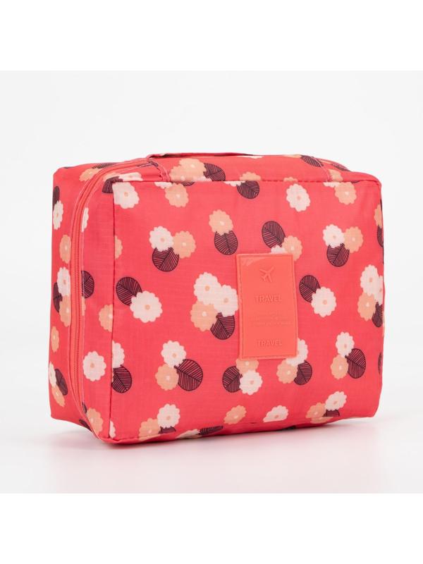 Косметичка на молнии, цвет красный