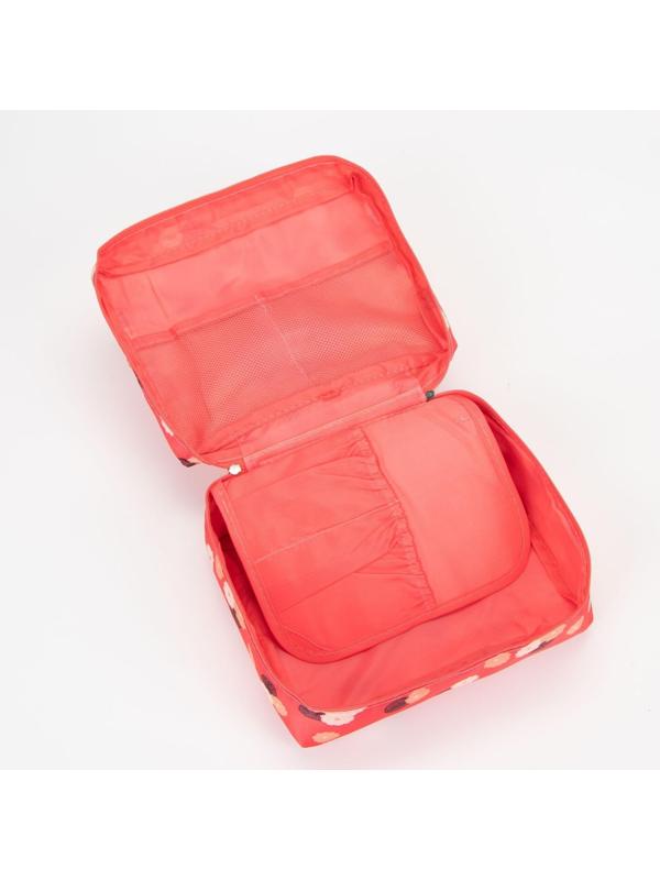 Косметичка на молнии, цвет красный