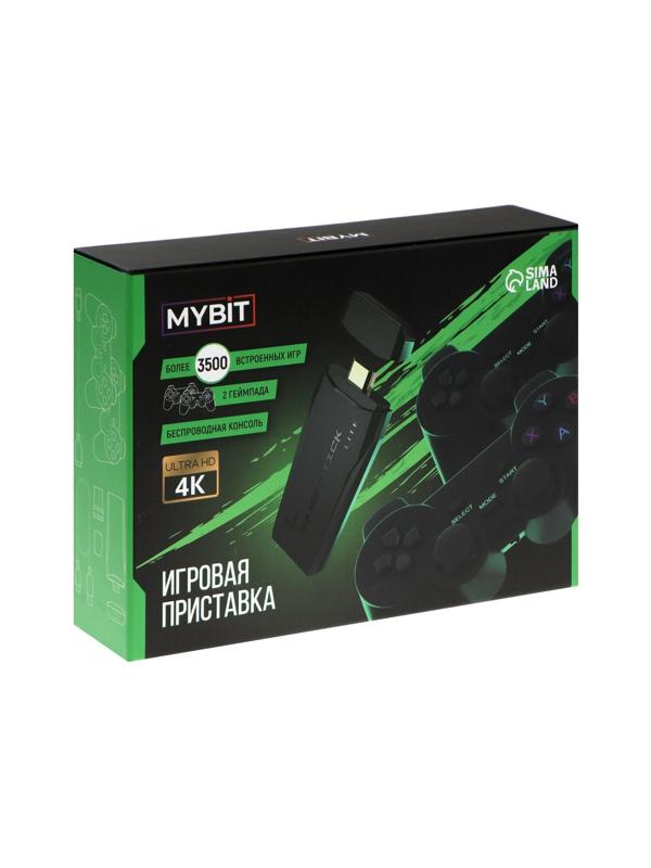 Игровая приставка MYBIT Game-5, 8/16/32 бита, 3500 игр, 4K HD, 32 ГБ, HDMI, microSD, 2 джойстика, черная