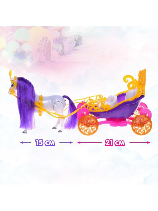 Карета для кукол, лошадь ходит