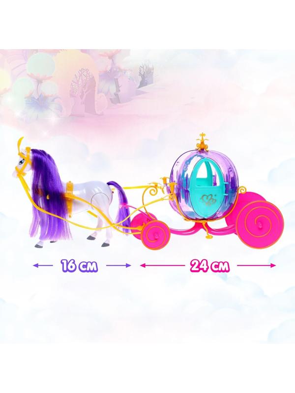 Карета для кукол, лошадь ходит