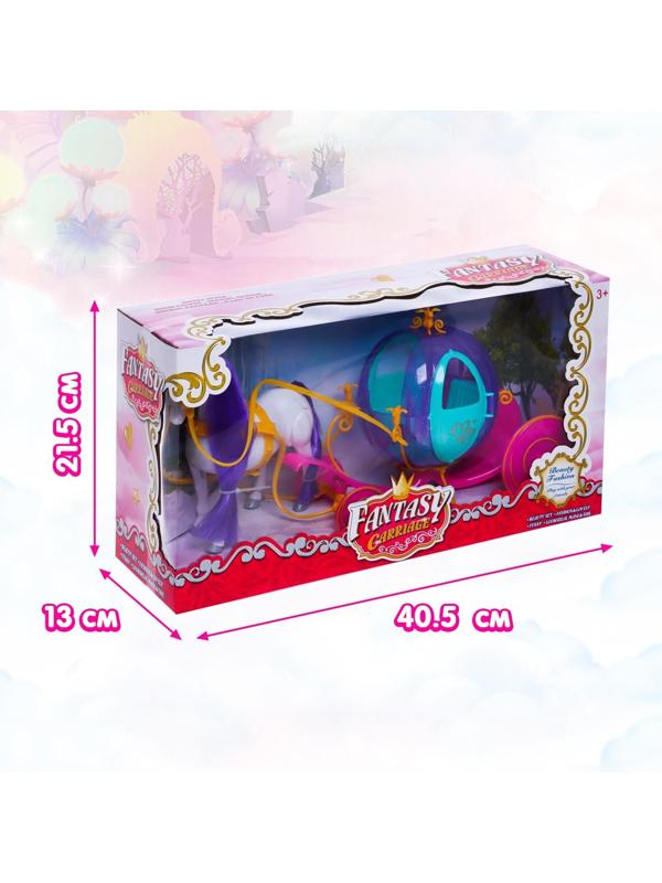 Карета для кукол, лошадь ходит