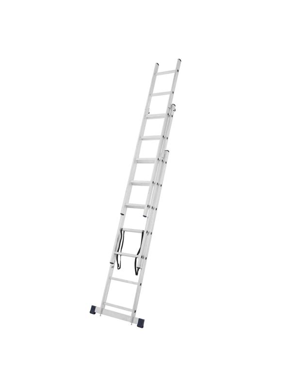 Лестница ТУНДРА, трехсекционная, алюминиевая, 7 ступеней