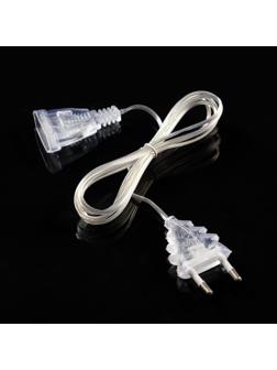 Удлинитель для комнатных гирлянд, 1.5 м, прозрачная нить, УМС-вилка