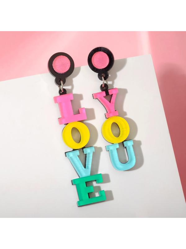 Серьги акрил 