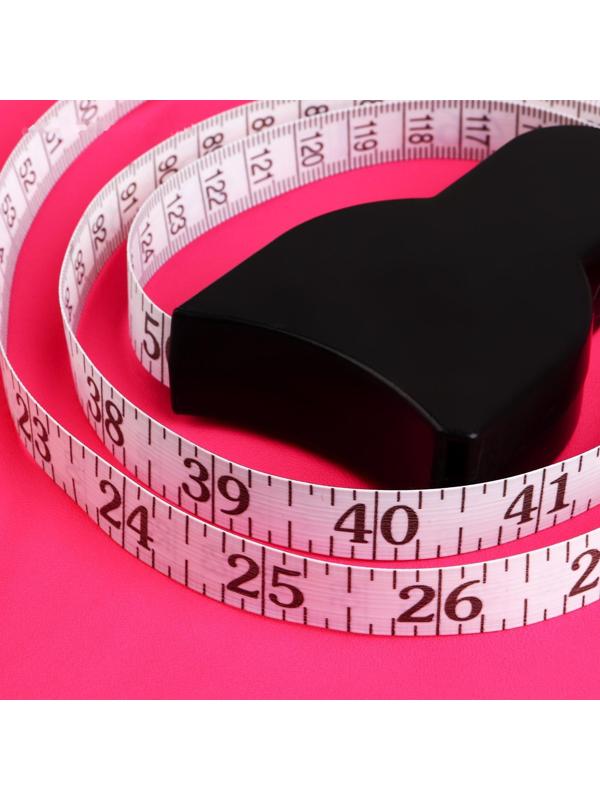 Рулетка для измерения объёмов тела портновская, 150 см (см/дюймы), цвет чёрный