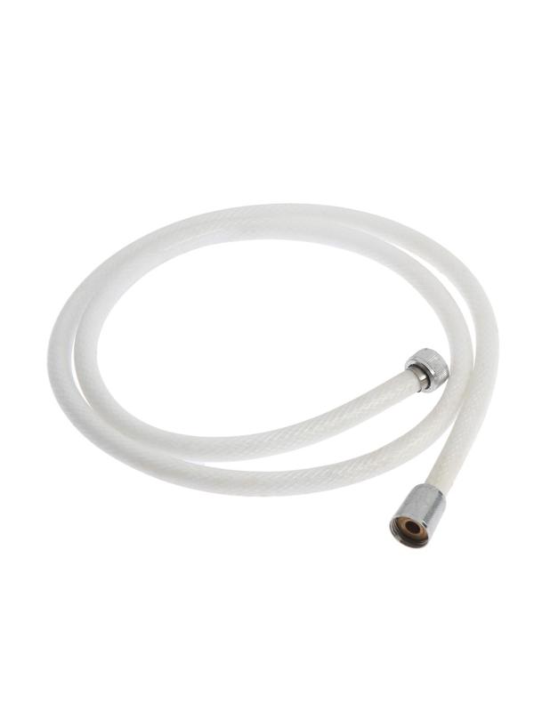 Душевой шланг ZEIN Z49PSW, 150 см, усиленный в оплетке, гайки цинк, втулка латунь, белый