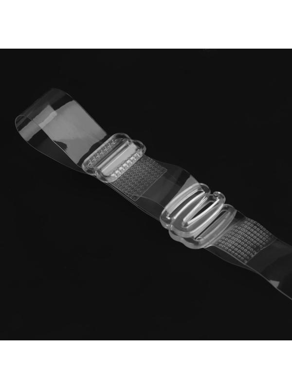 Бретели силиконовые, фурнитура пластик, 1,5 см, 37 см, пара, цвет прозрачный