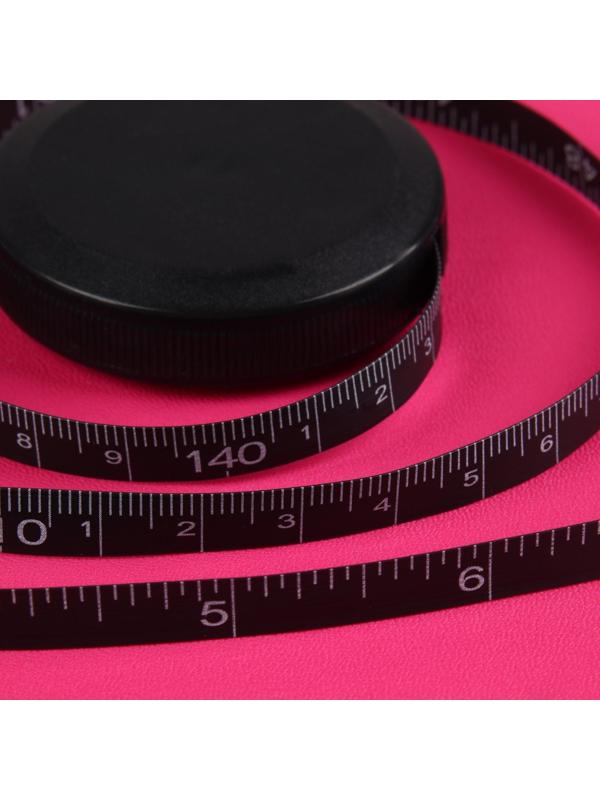 Сантиметровая лента-рулетка портновская, 150 см (см/дюймы), цвет чёрный