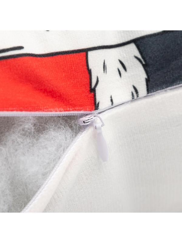 Подушка декоративная новогодняя Этель «Bad Santa», 40х40 см, 100% п/э, велюр