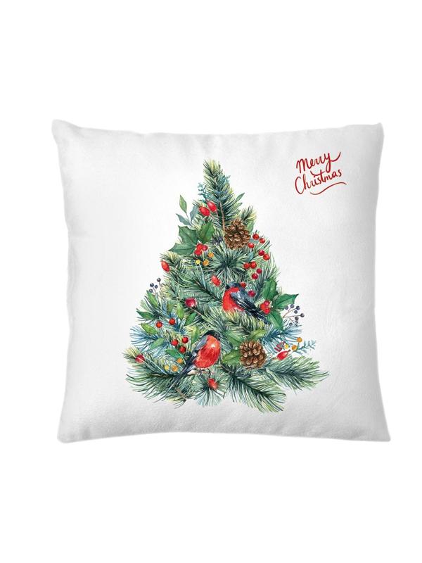 Подушка новогодняя Этель «Новогодняя ель», 40*40 см, 100% п/э, велюр