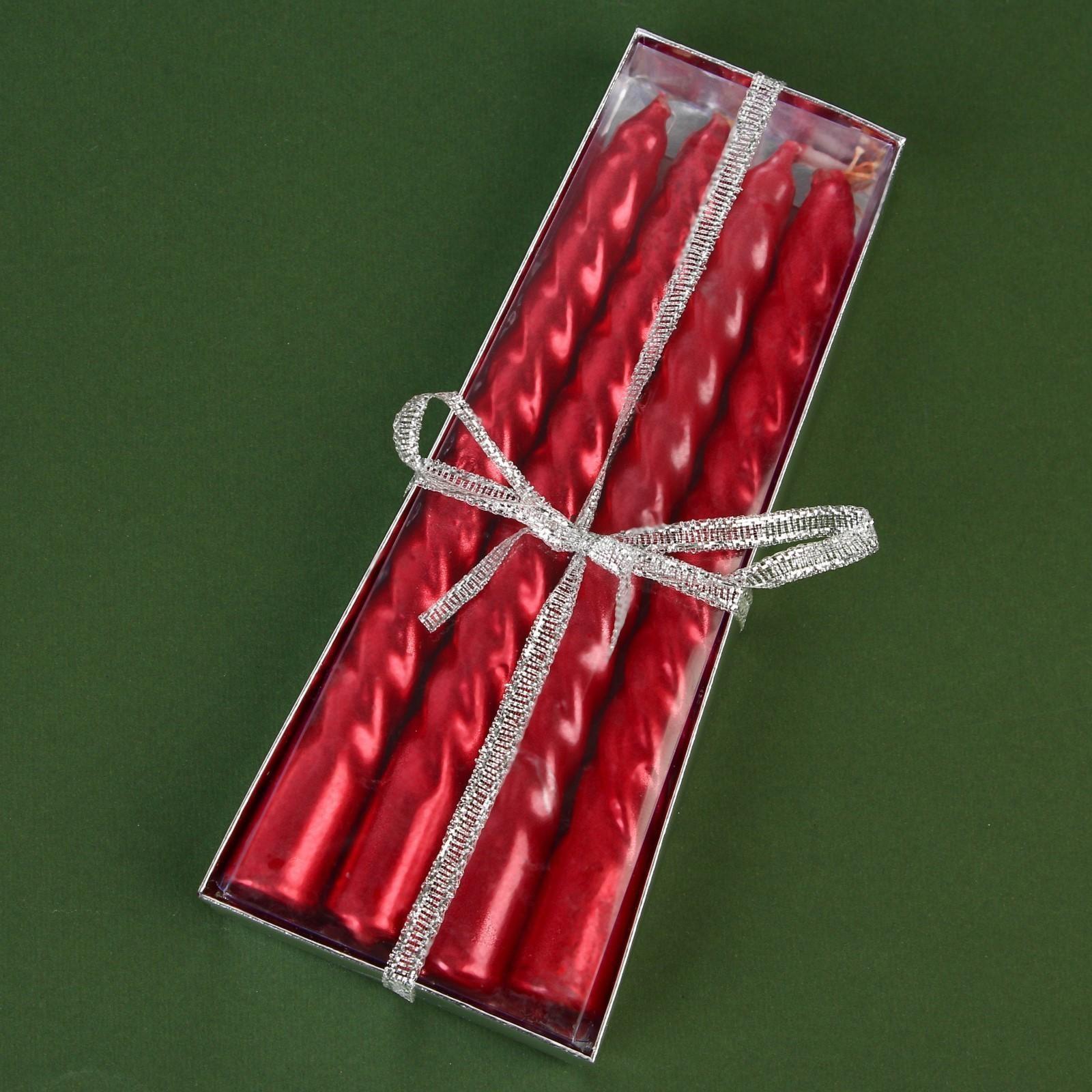 Свечи витые «Счастья в Новом году», набор 4 шт, без аромата