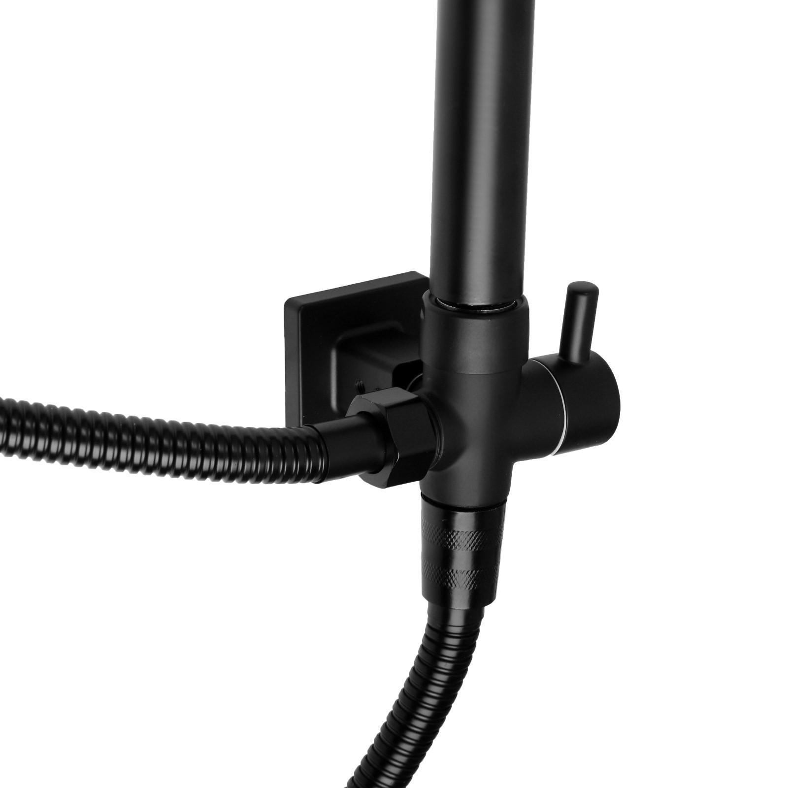 Душевая система ZEIN ZS-3F, смеситель, тропическая и ручная лейка 3 режима, латунь, черный