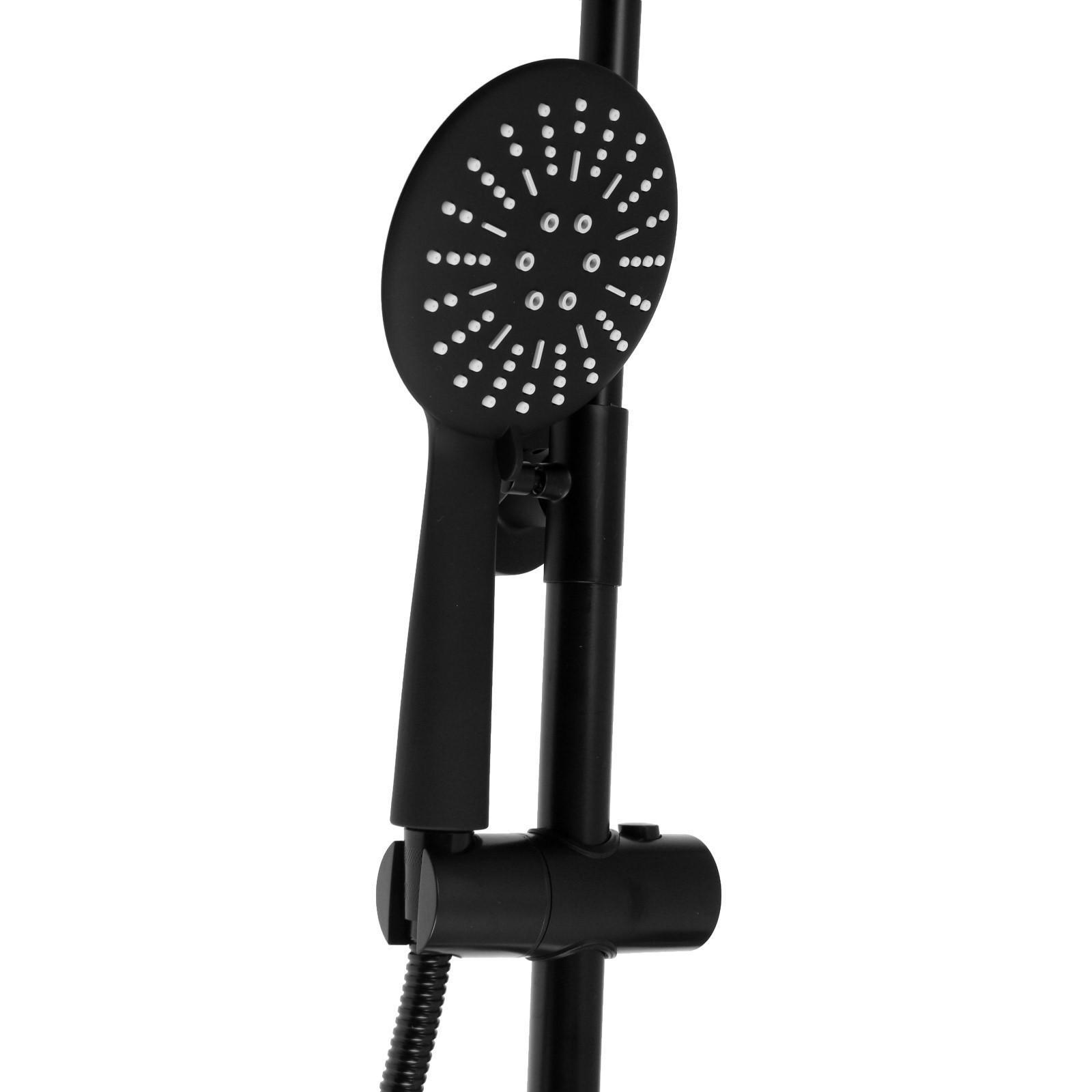 Душевая система ZEIN ZS-3F, смеситель, тропическая и ручная лейка 3 режима, латунь, черный