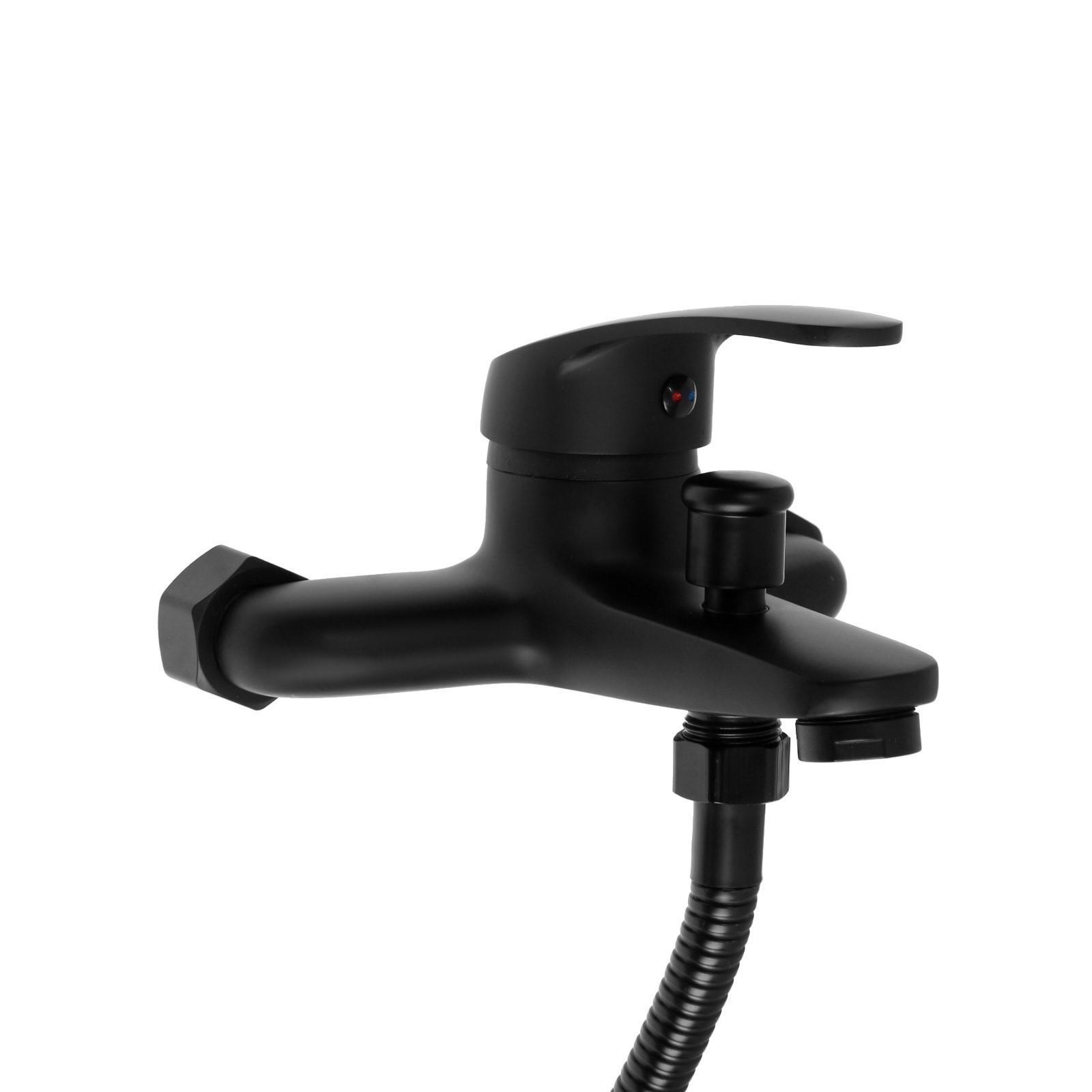 Душевая система ZEIN ZS-3F, смеситель, тропическая и ручная лейка 3 режима, латунь, черный