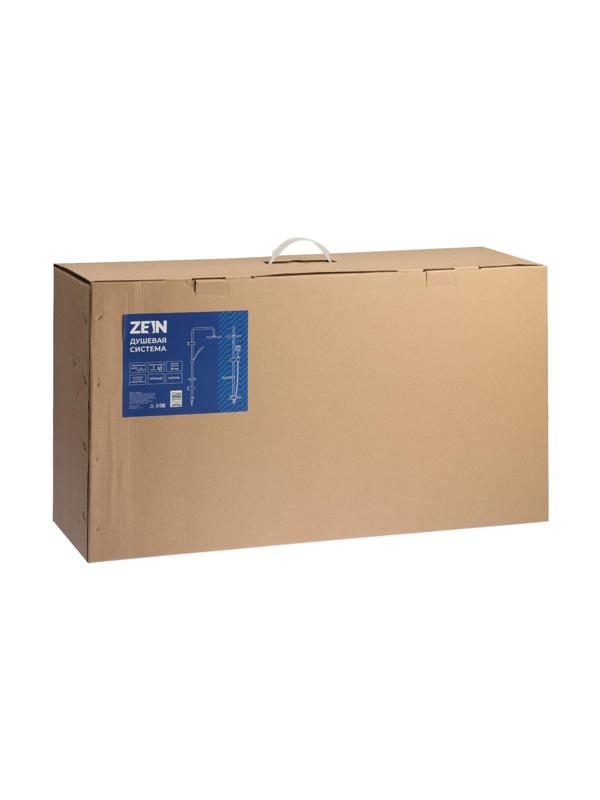 Душевая система ZEIN ZS-3F, смеситель, тропическая и ручная лейка 3 режима, латунь, черный