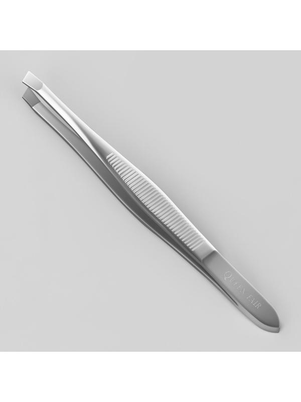 Пинцет «Premium» скошенный, узкий, 9 × 0,6 см, на блистере, цвет серебристый