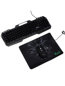 Игровой набор Smartbuy RUSH Citadel 3 в 1, клавиатура+мышь+ковер, проводной, 2400 dpi