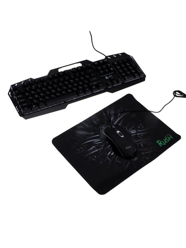 Игровой набор Smartbuy RUSH Citadel 3 в 1, клавиатура+мышь+ковер, проводной, 2400 dpi