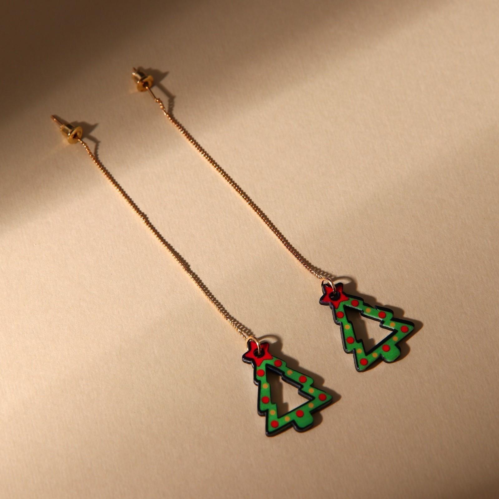 Серьги «Верь в сказку», длина 9 см.