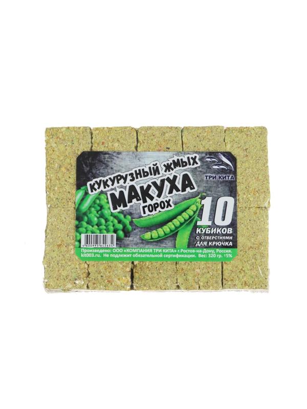 Макуха кукурузных жмых, с отверстием, вкус горох, 10 шт, 320 г