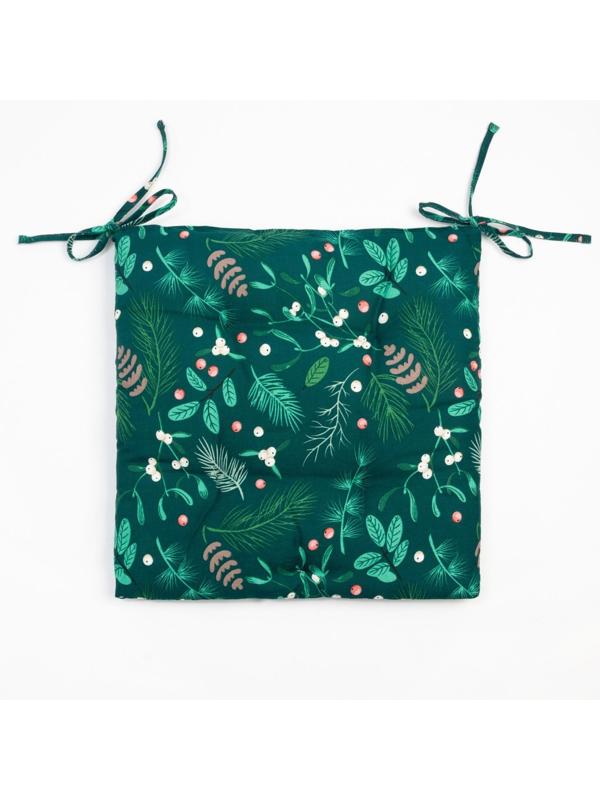 Сидушка на стул Доляна Needles, 42х42 см, 100% хл, рогожка 164 г/м2