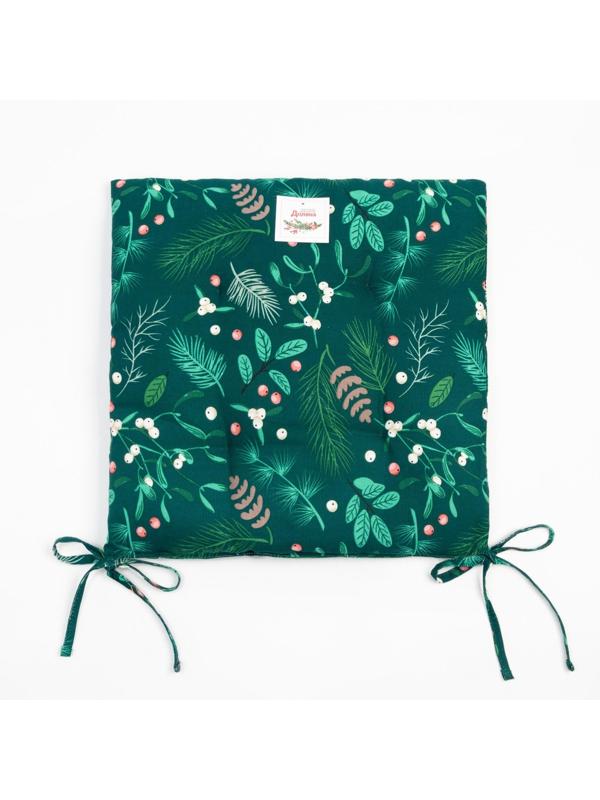 Сидушка на стул Доляна Needles, 42х42 см, 100% хл, рогожка 164 г/м2