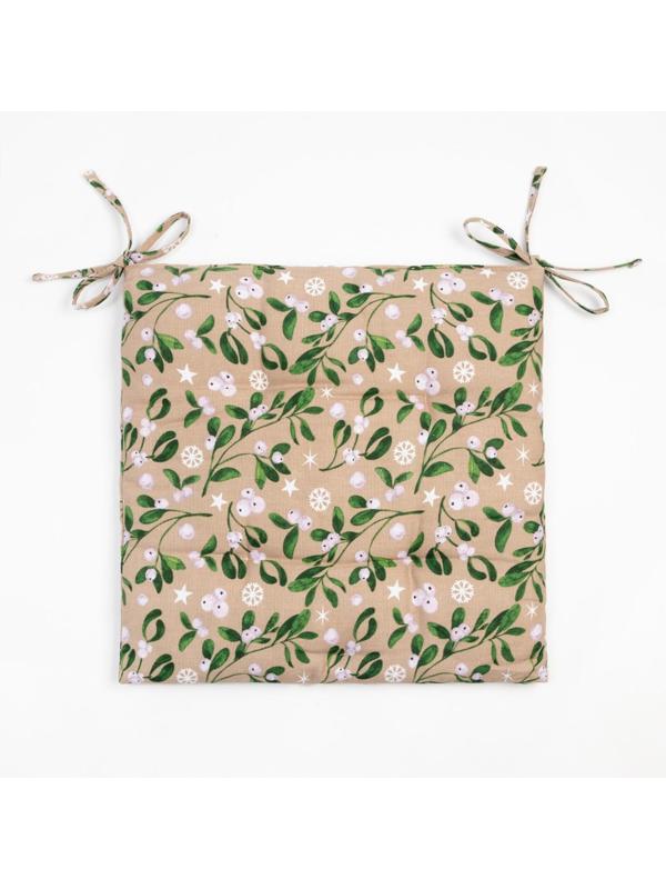 Сидушка на стул Доляна Frosty berries 42х42 см, 100% хл, рогожка 164 г/м2