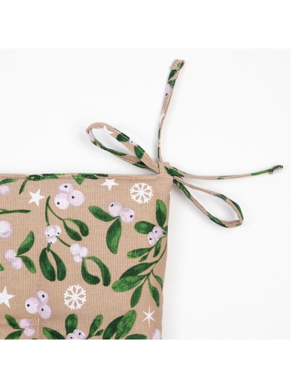 Сидушка на стул Доляна Frosty berries 42х42 см, 100% хл, рогожка 164 г/м2