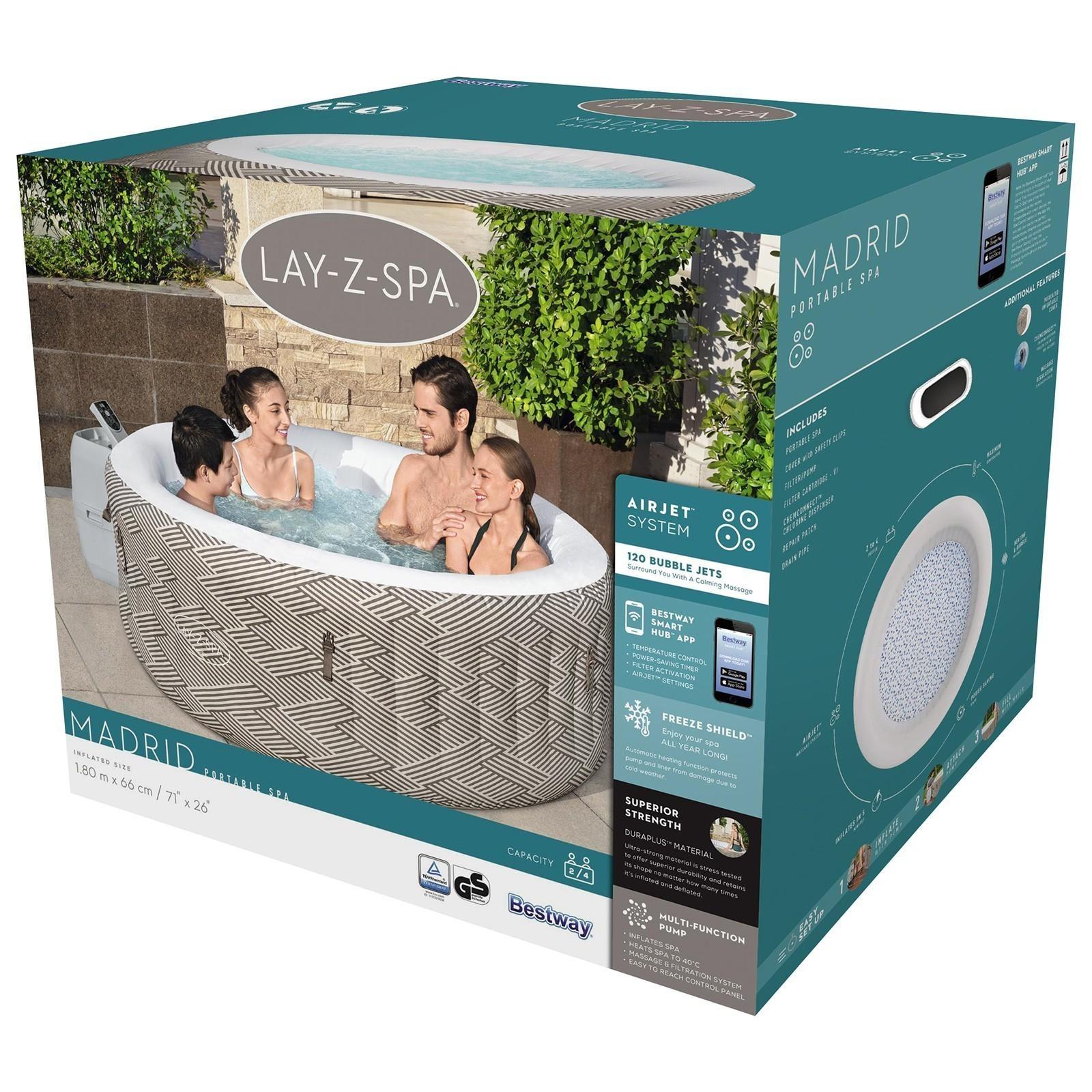 СПА бассейн Madrid AirJet 180 х 66 см + гидромассаж 60055