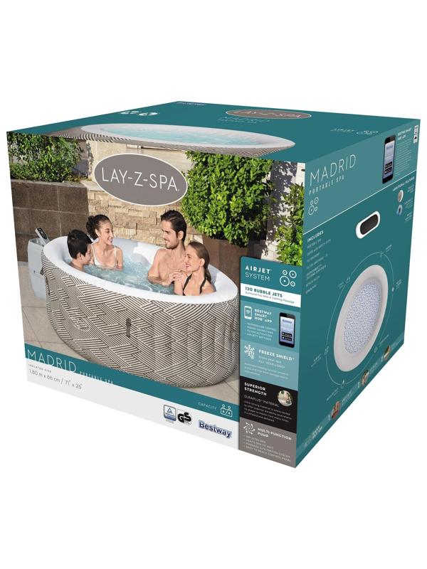 СПА бассейн Madrid AirJet 180 х 66 см + гидромассаж 60055