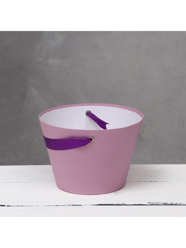 Переноска конус под цветы, пыльная роза 11,5 х 17 х 12 см