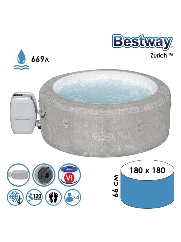 СПА бассейн Zurich Airjet 180 х 66 см + гидромассаж 60065