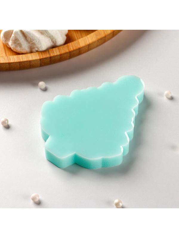 Силиконовый молд «Ёлочка с подарками», 8×5,8×0,8 см, цвет бирюзовый